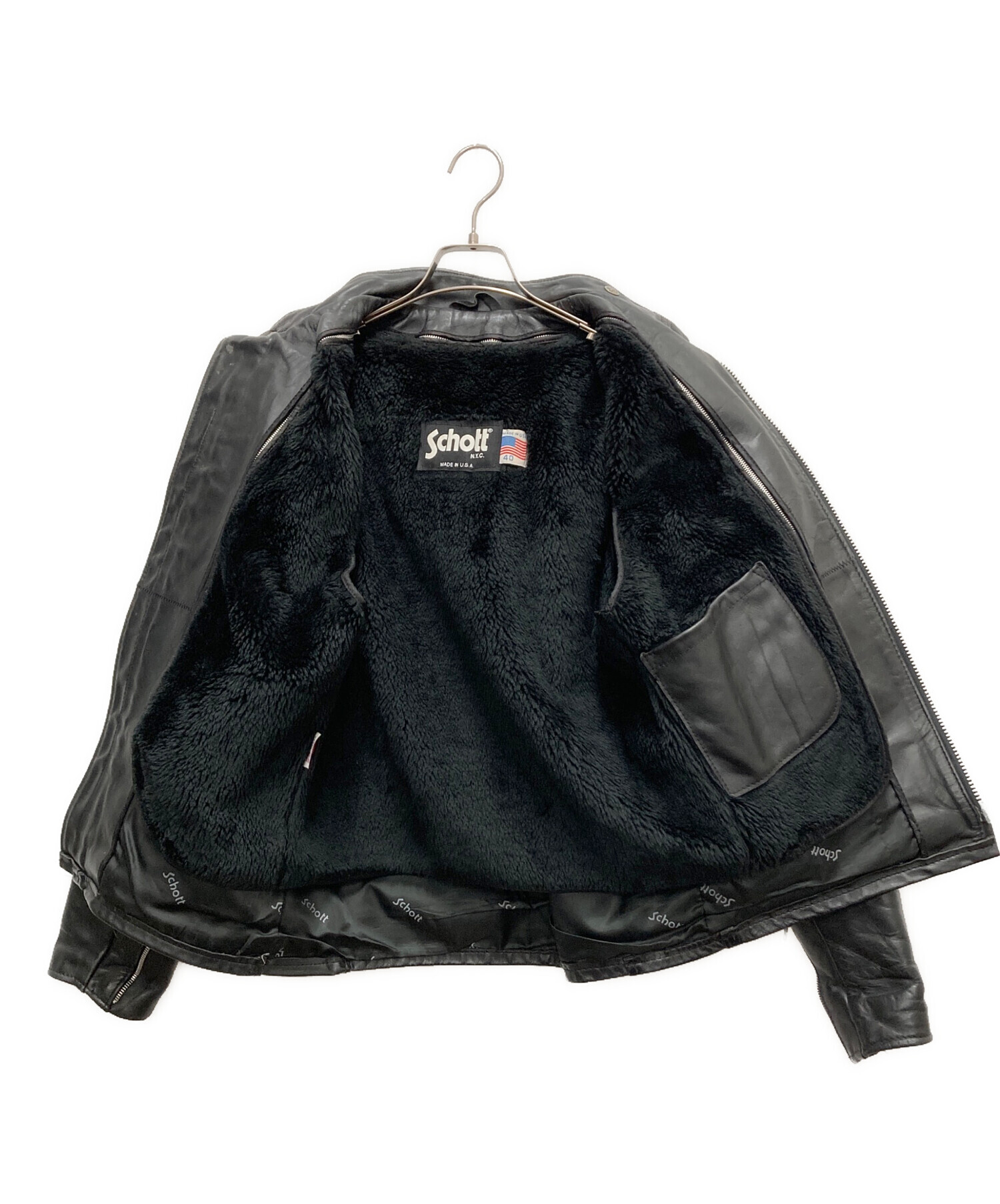 Schott ボアライナー付 ライダースジャケット Schott N.Y.C SCHOTT