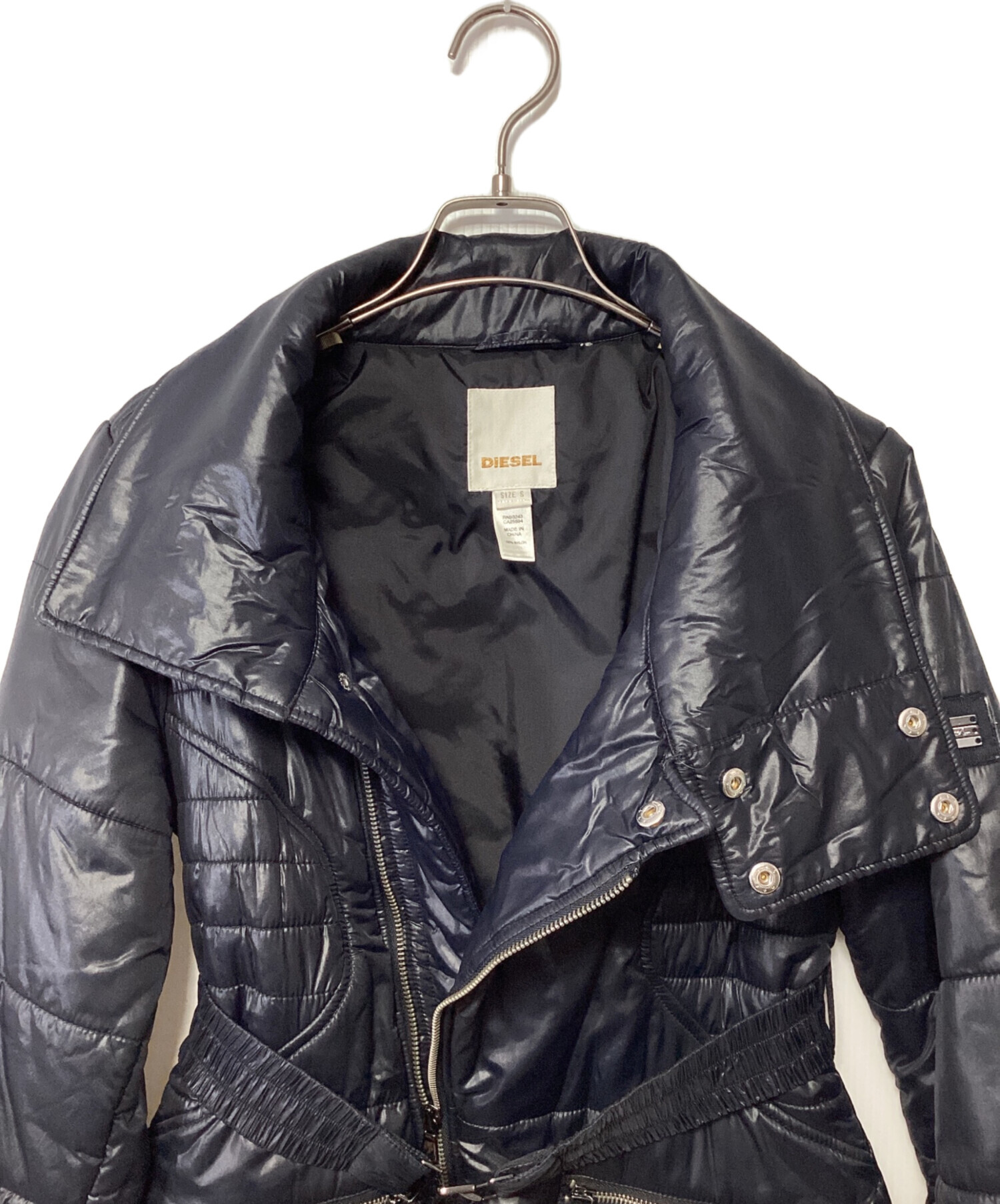 中古・古着通販】DIESEL (ディーゼル) 中綿ライダースジャケット