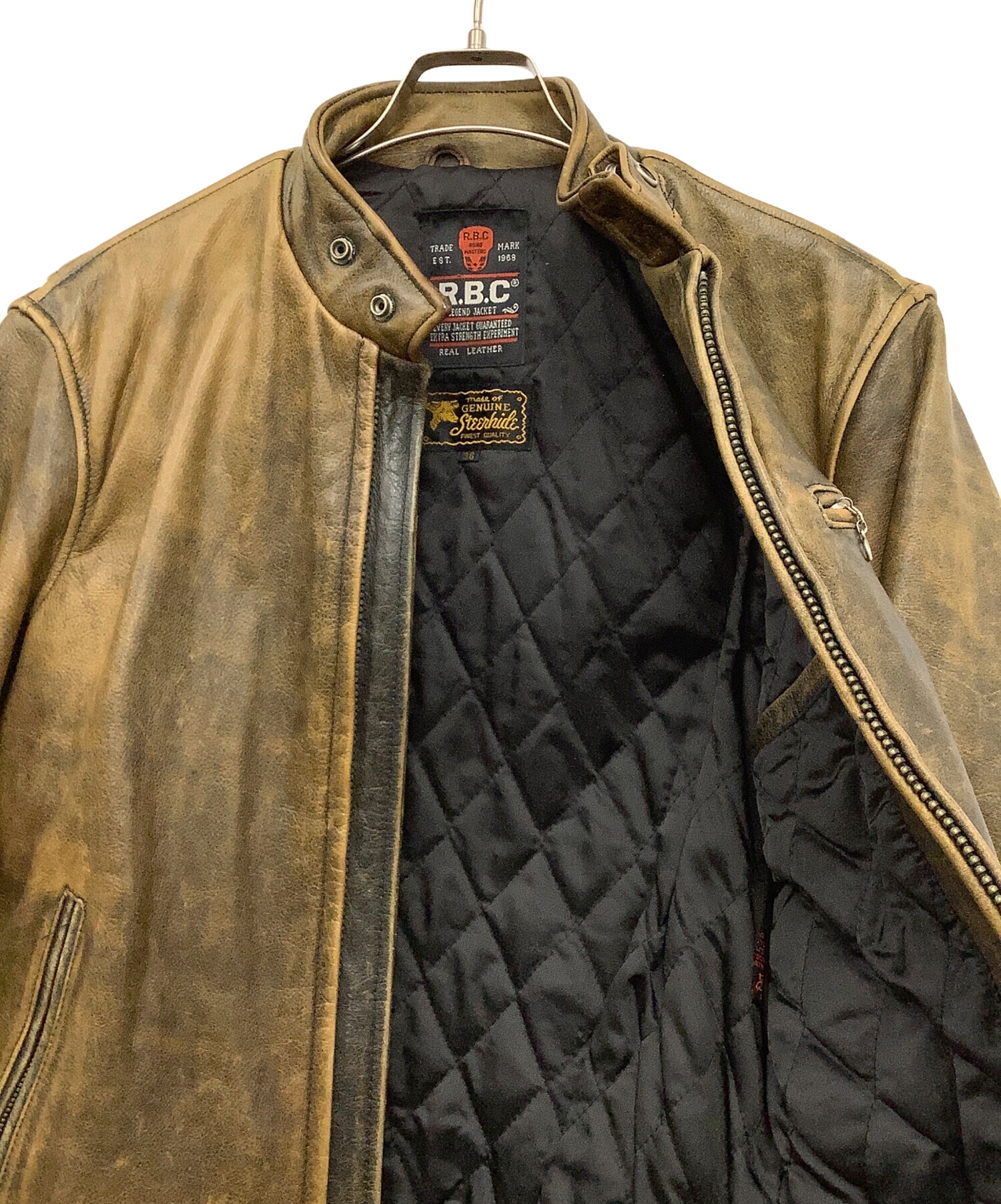 中古・古着通販】RBC (アールビーシー) レザーライダースジャケット