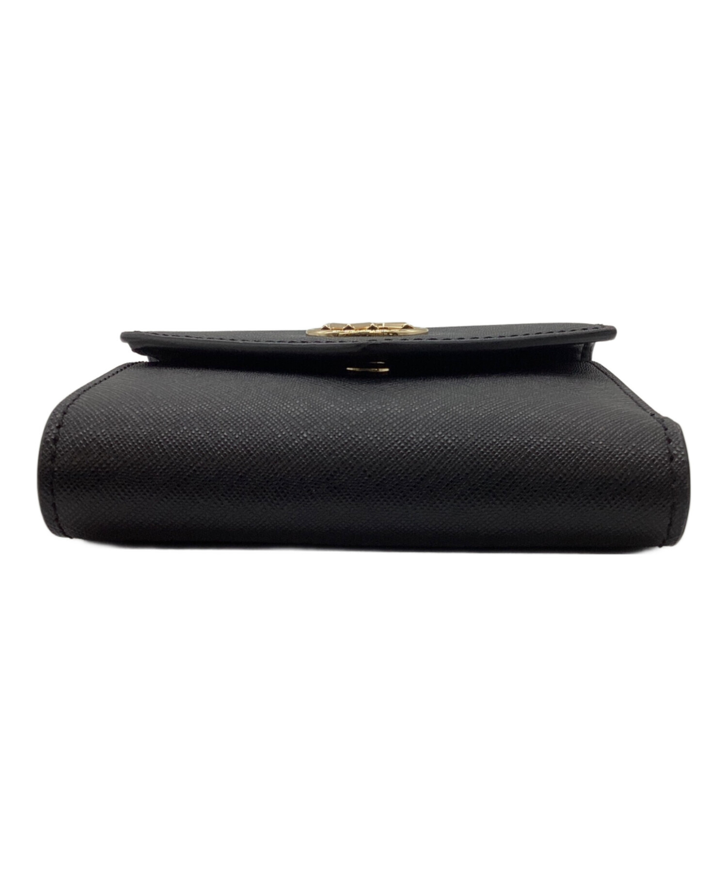 中古・古着通販】MICHAEL KORS (マイケルコース) 3つ折り財布 ブラック