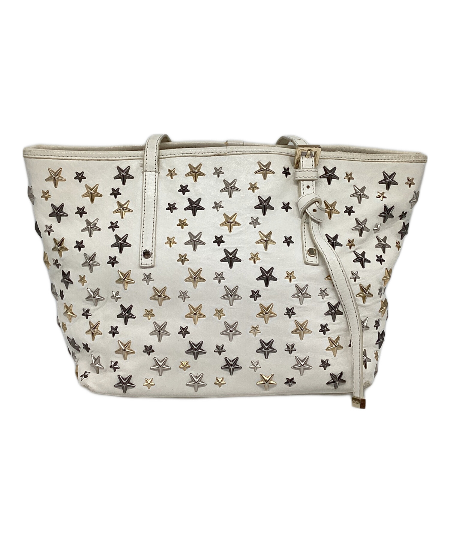 JIMMY CHOO ホワイト バッグ 星型スタッズ