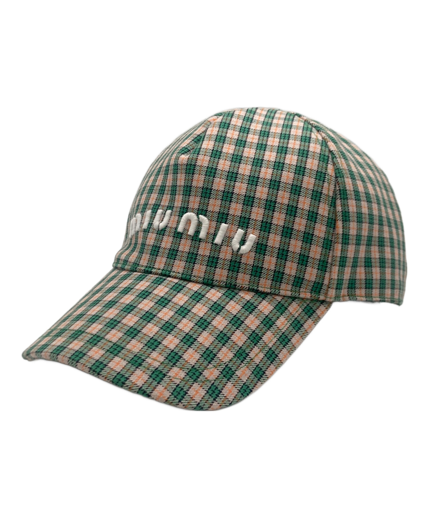 ミュウミュウ キャップ チェック柄 ミュウミュウ キャップ チェック柄