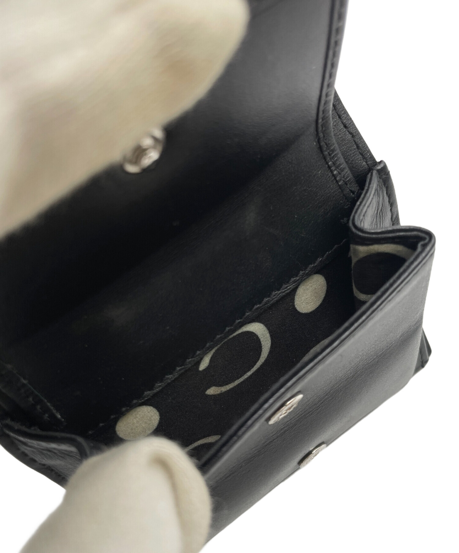 中古・古着通販】CHANEL (シャネル) 2つ折り財布 ブラック｜ブランド