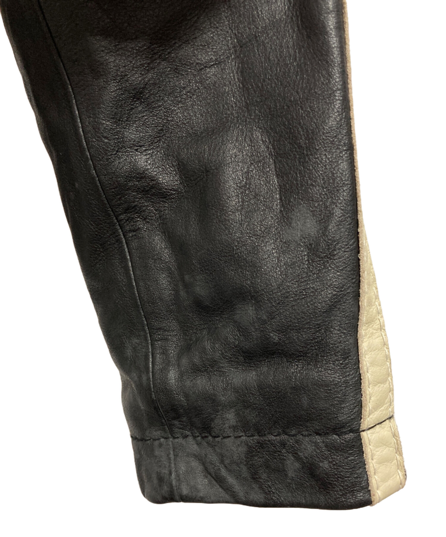 中古・古着通販】glitter (グリッター) シングルライダースジャケット