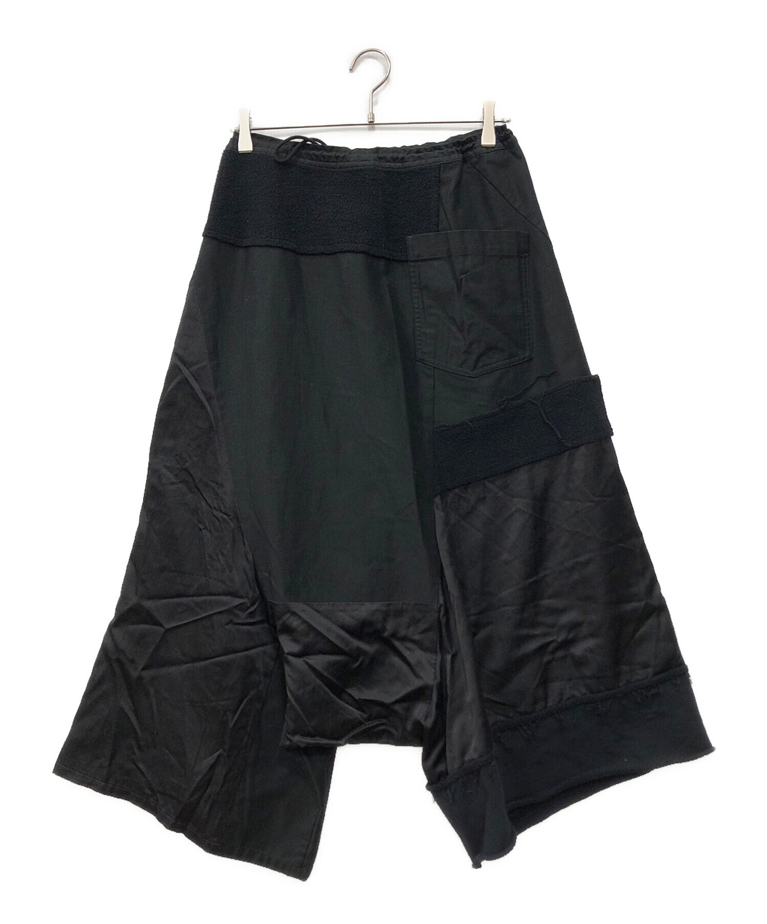 中古・古着通販】Y's (ワイズ) パターン切替サルエルパンツ ブラック