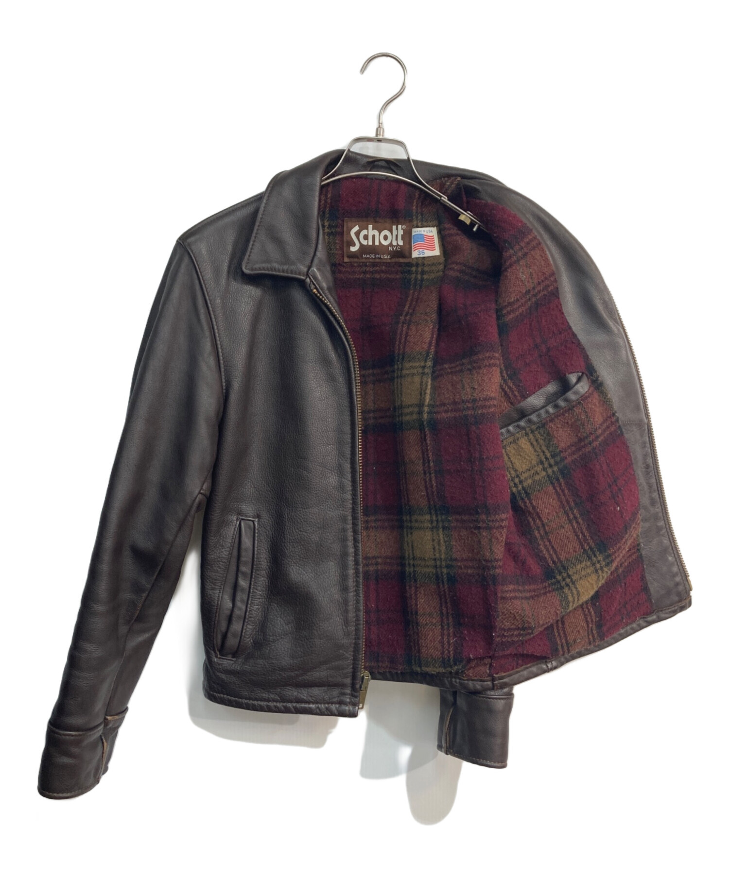 中古・古着通販】Schott (ショット) シングルライダースジャケット USA