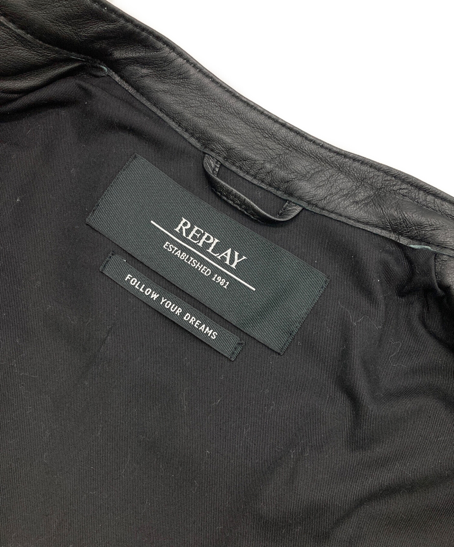 中古・古着通販】REPLAY (リプレイ) シングルライダースジャケット