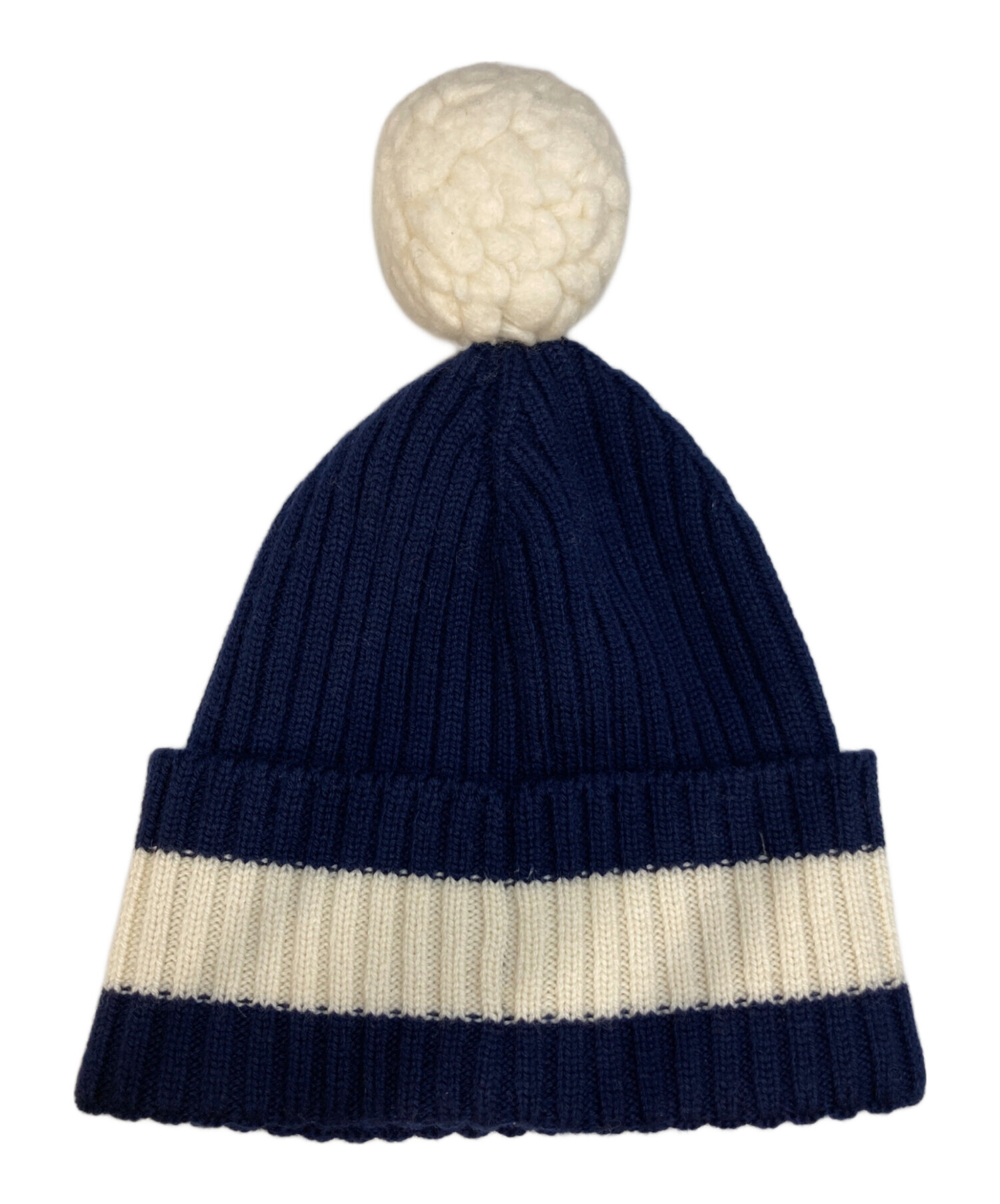 中古・古着通販】MONCLER (モンクレール) ニット帽 ネイビー｜ブランド