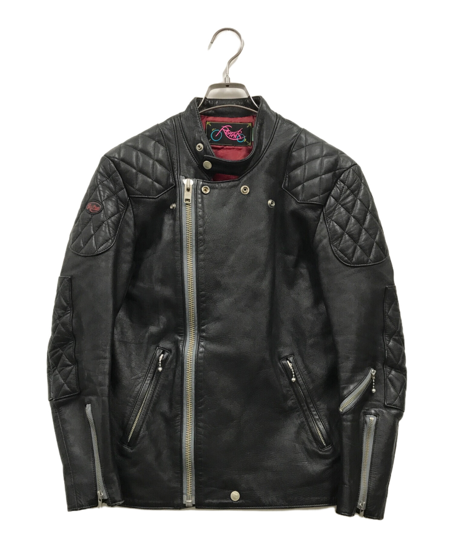 ROTAR ダブルレザーライダースジャケット ブラック M / Double RIDERS