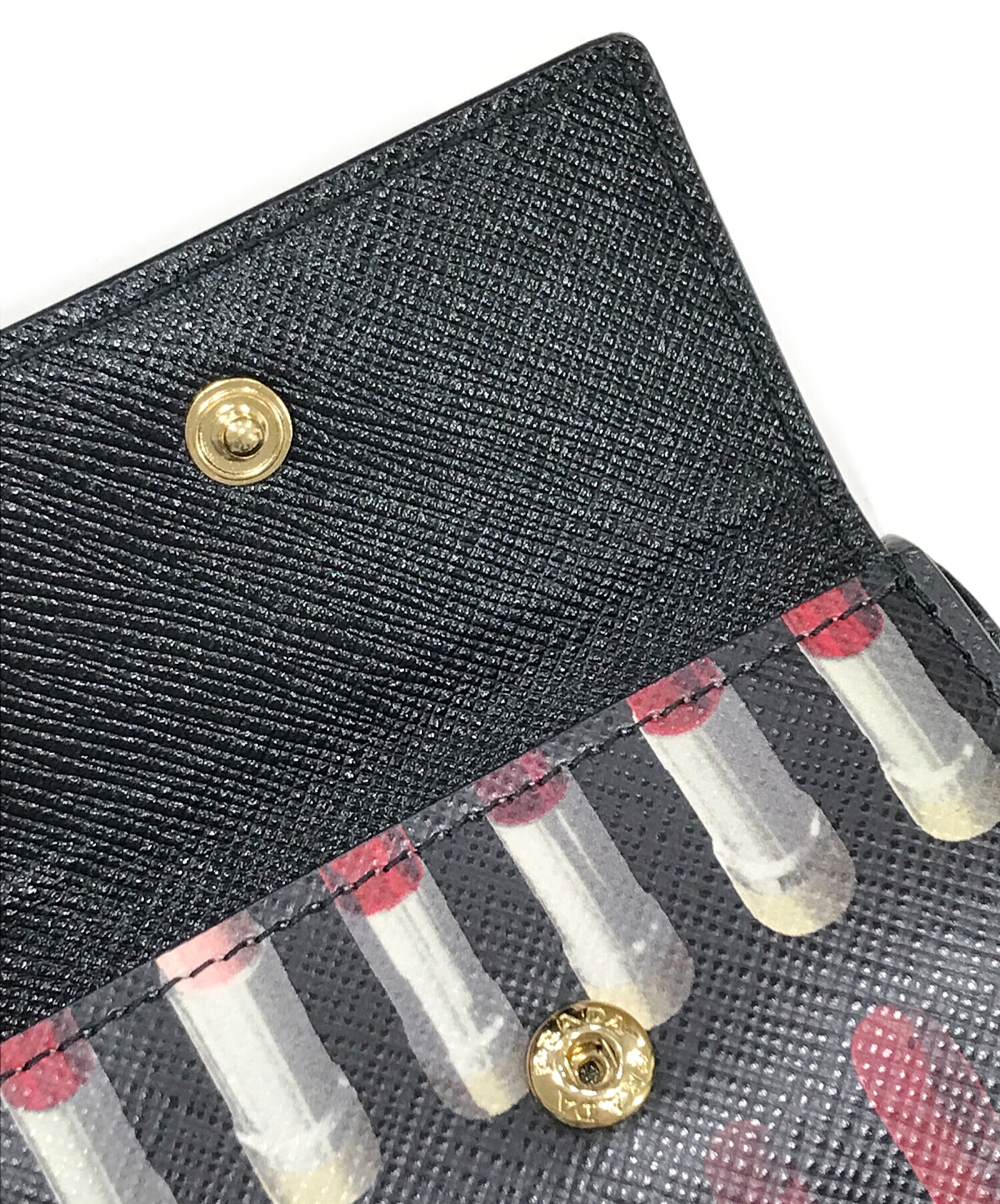 中古・古着通販】PRADA (プラダ) リップスティック柄三つ折り財布