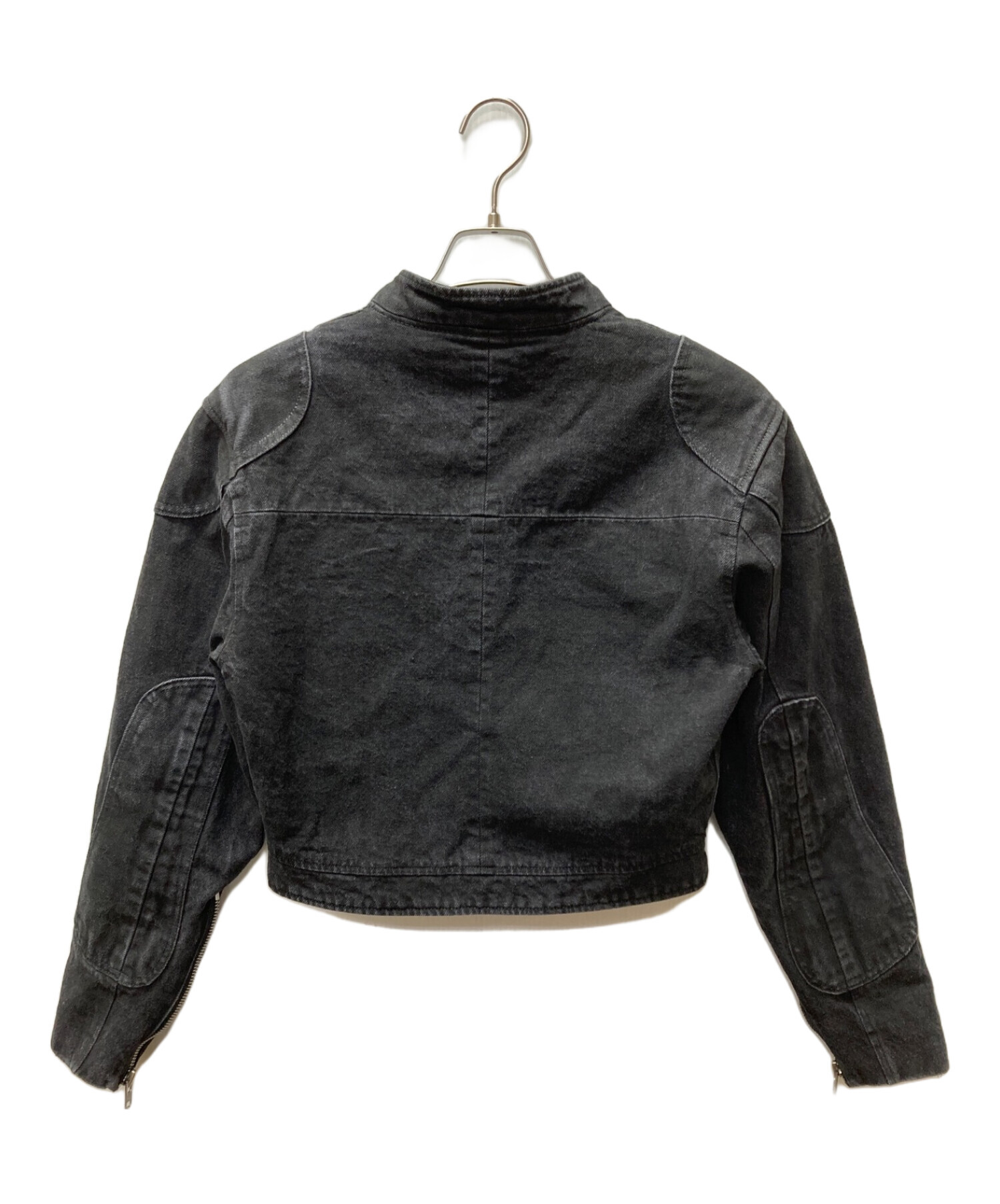 no mass prod cropped moto denim jacket L 【公式通販】