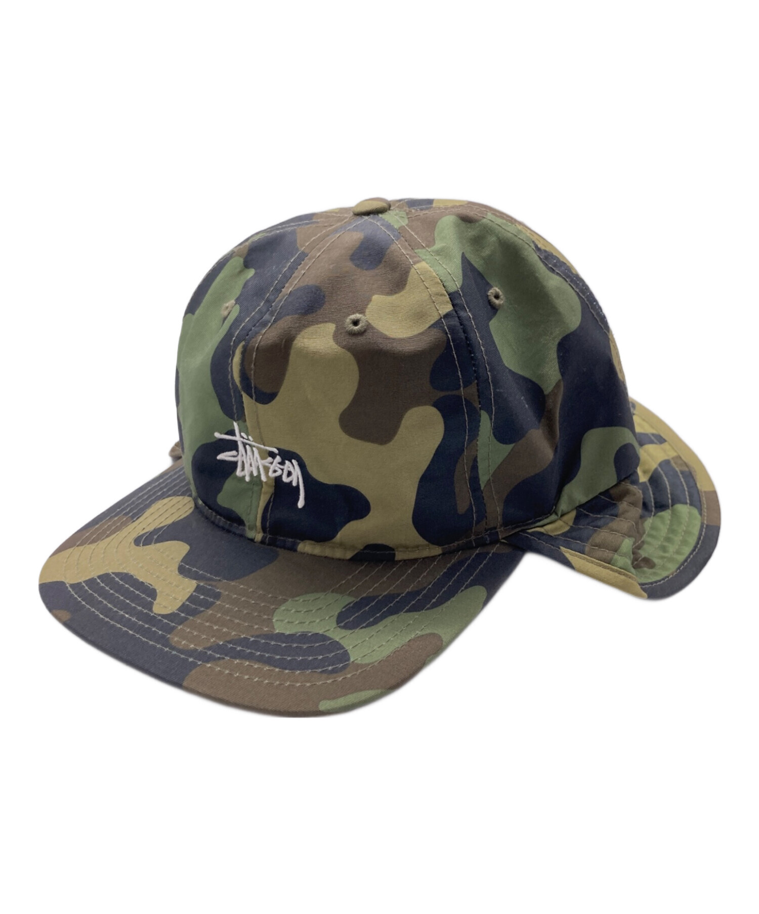 中古・古着通販】stussy (ステューシー) カモフラ日除け付きキャップ