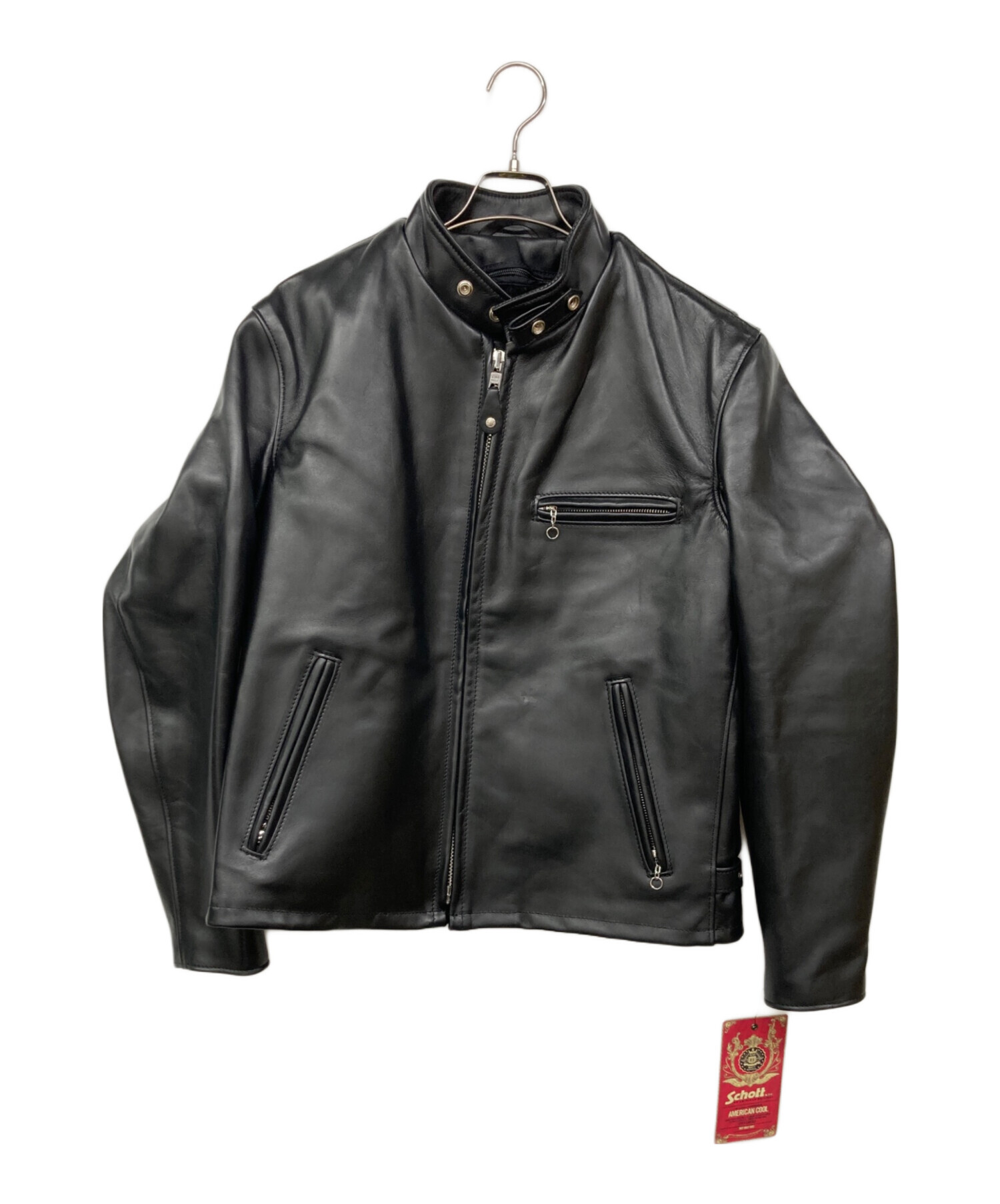 Schott 642 ボアライナー付 シングル ライダース ジャケットサイズ34