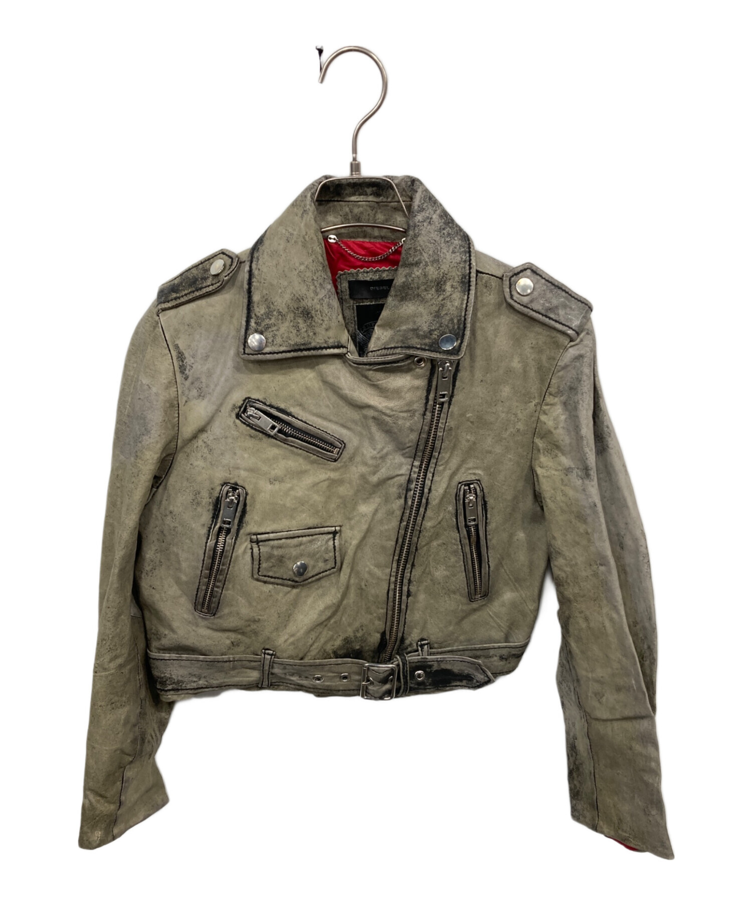 中古・古着通販】DIESEL (ディーゼル) ヴィンテージ加工ライダース