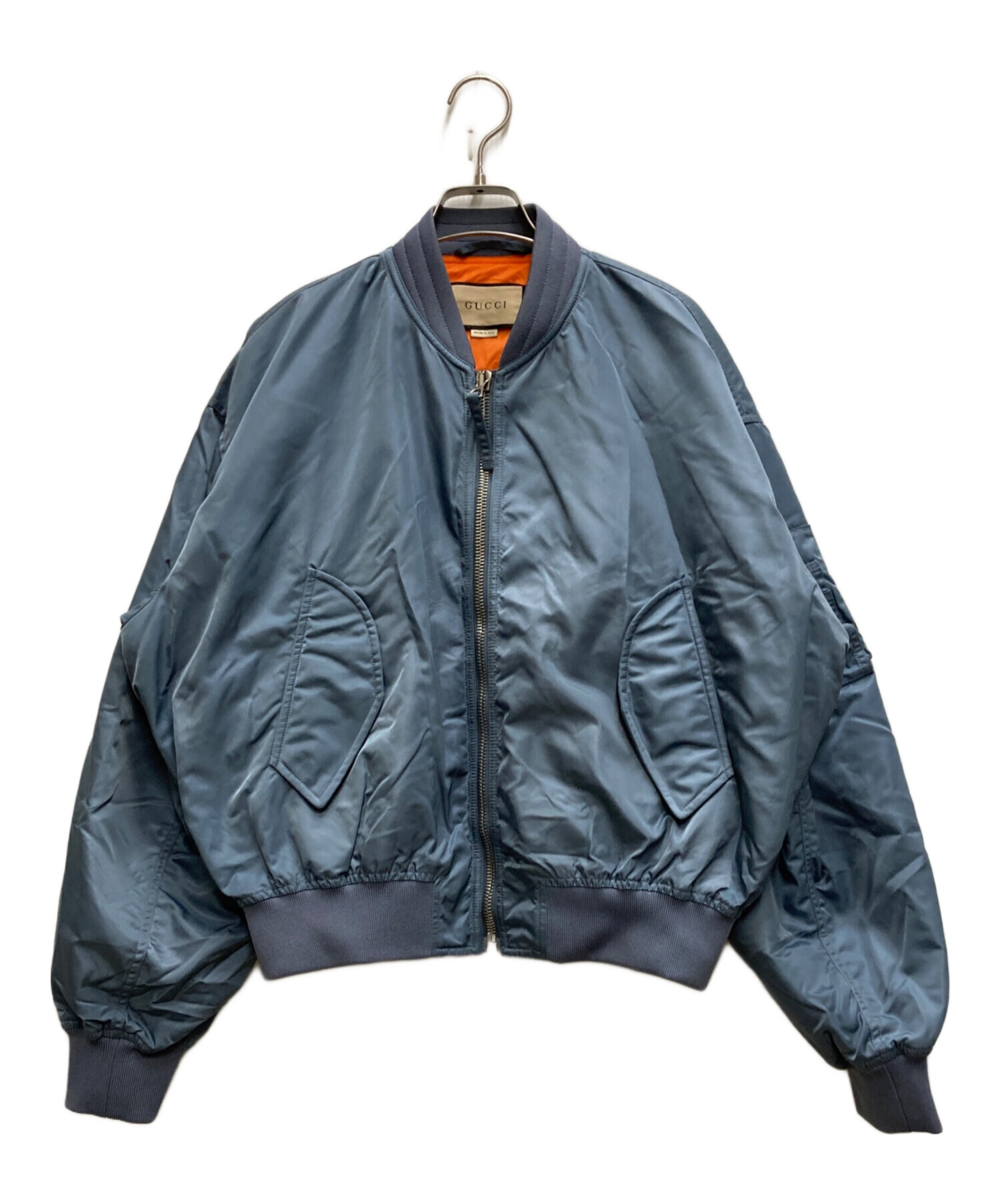 中古・古着通販】GUCCI (グッチ) バックロゴボンバージャケット ブルー