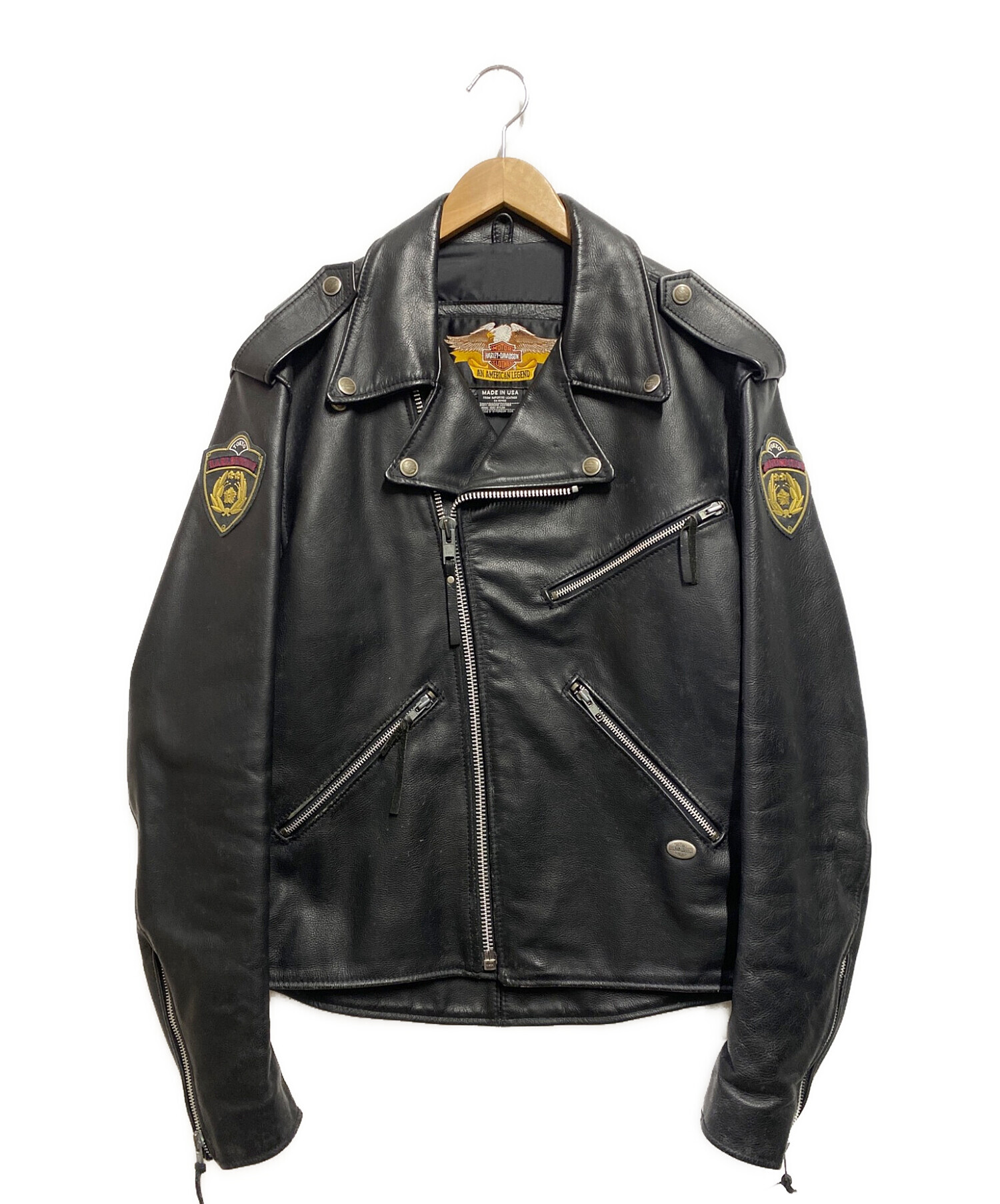 割引 メンズ ハーレーダビッドソン ブラック ライダースジャケット