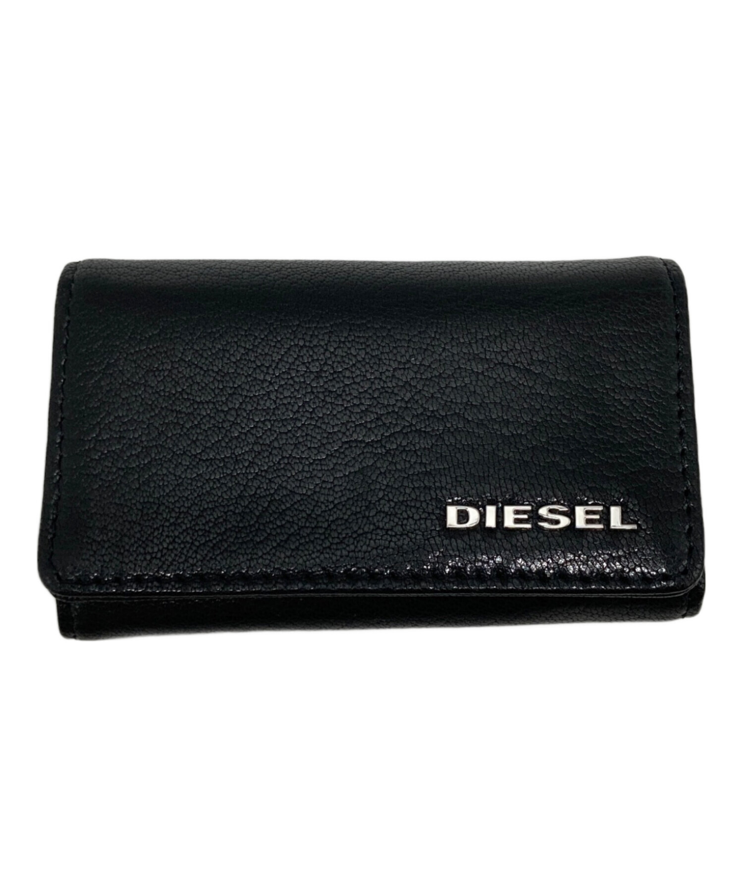 中古・古着通販】DIESEL (ディーゼル) ロゴ レザーキーケース ブラック