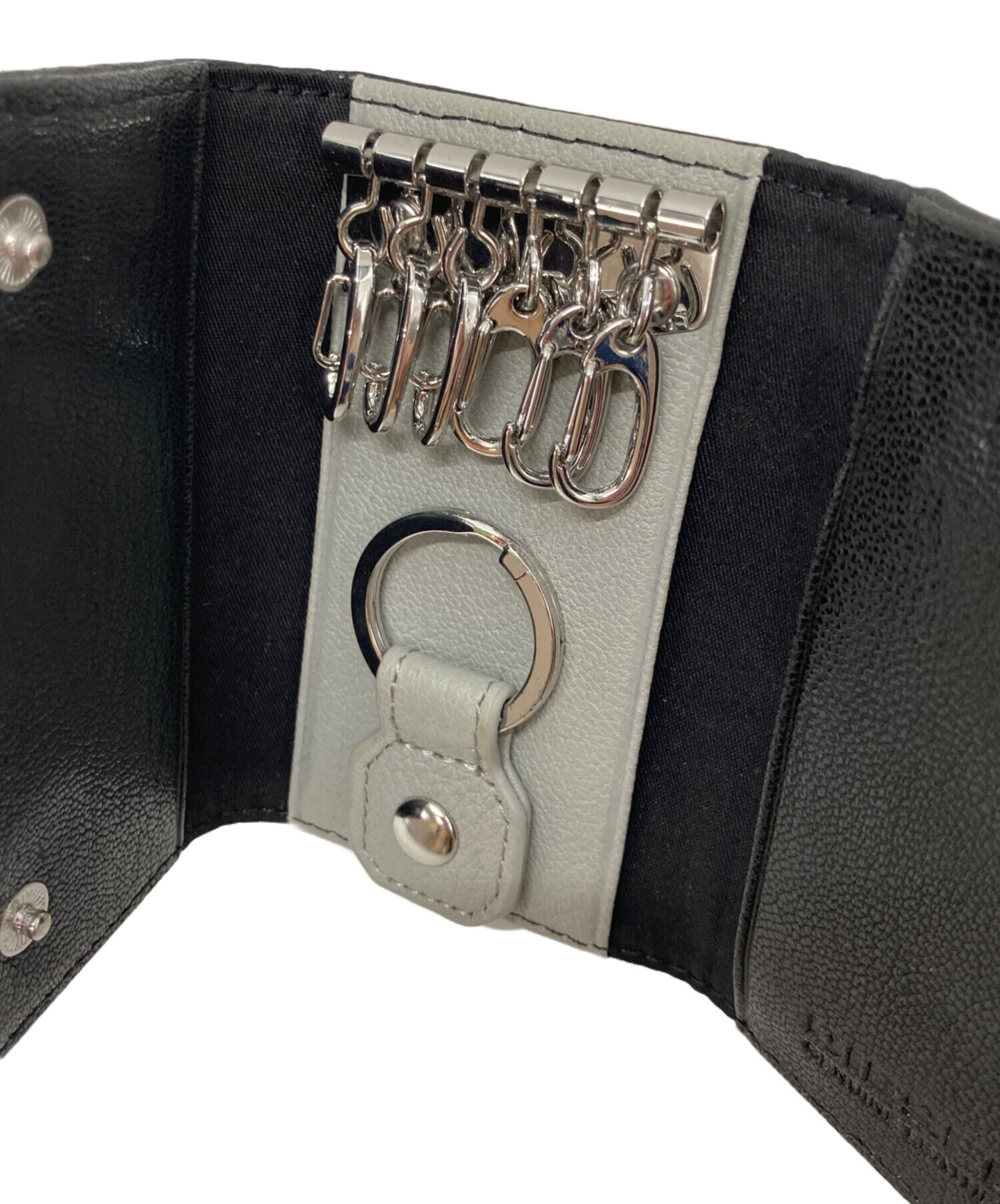 中古・古着通販】DIESEL (ディーゼル) ロゴ レザーキーケース ブラック