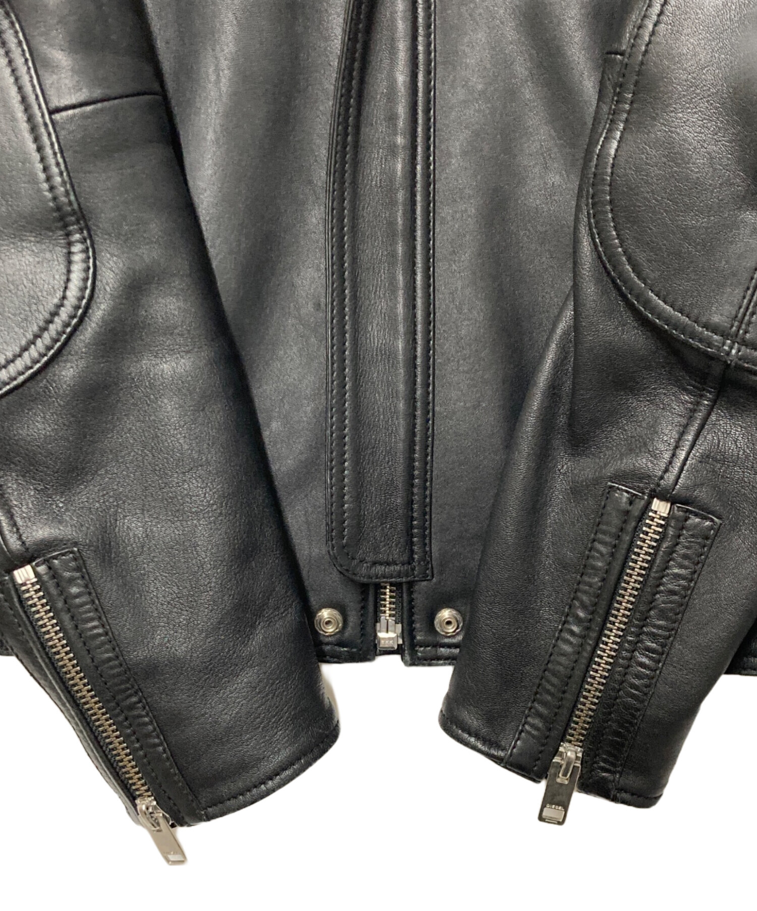 中古・古着通販】DIESEL (ディーゼル) ラムレザー シングルライダース