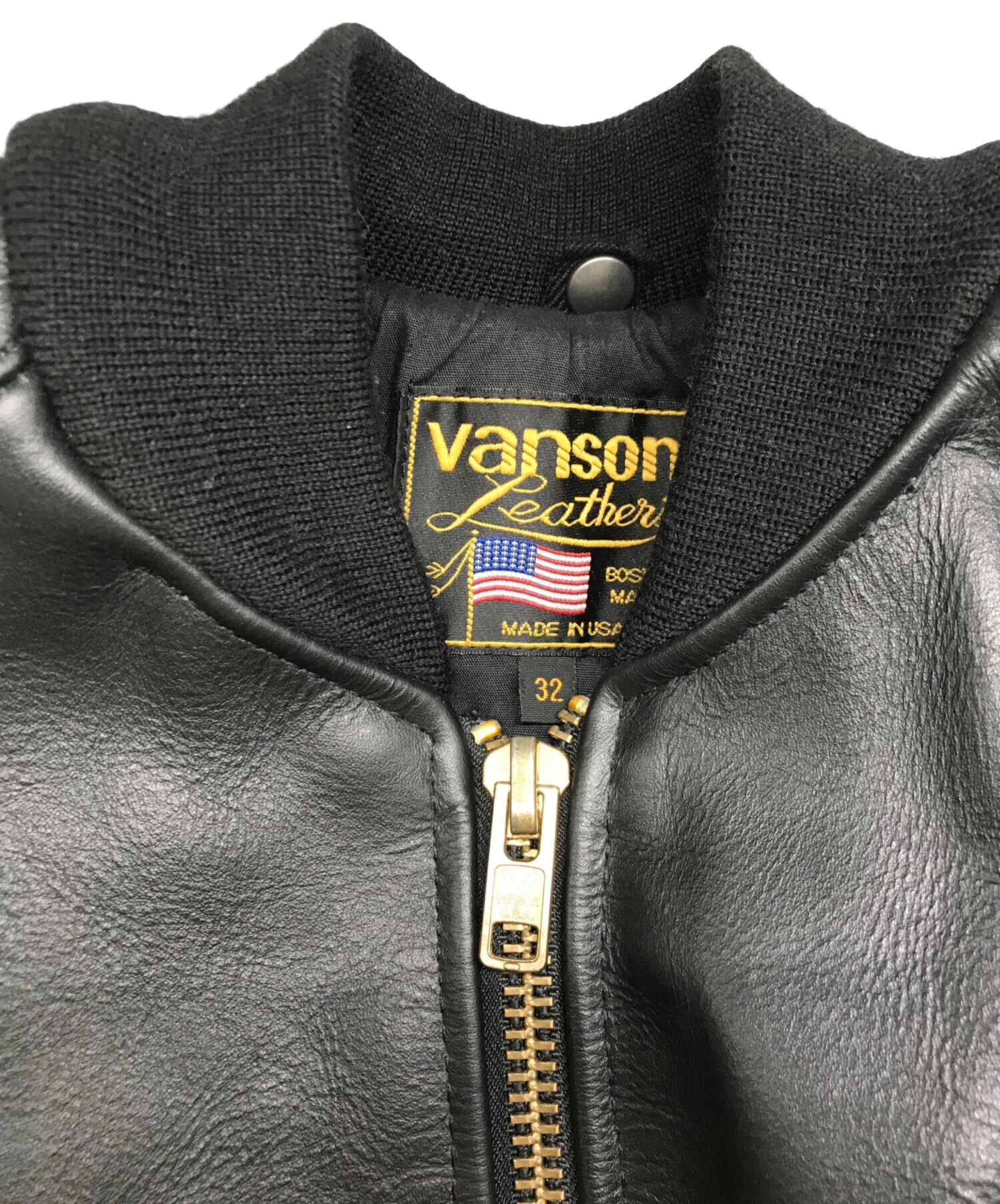 VANSON バンソン USA製 シングル レザー ライダースジャケット