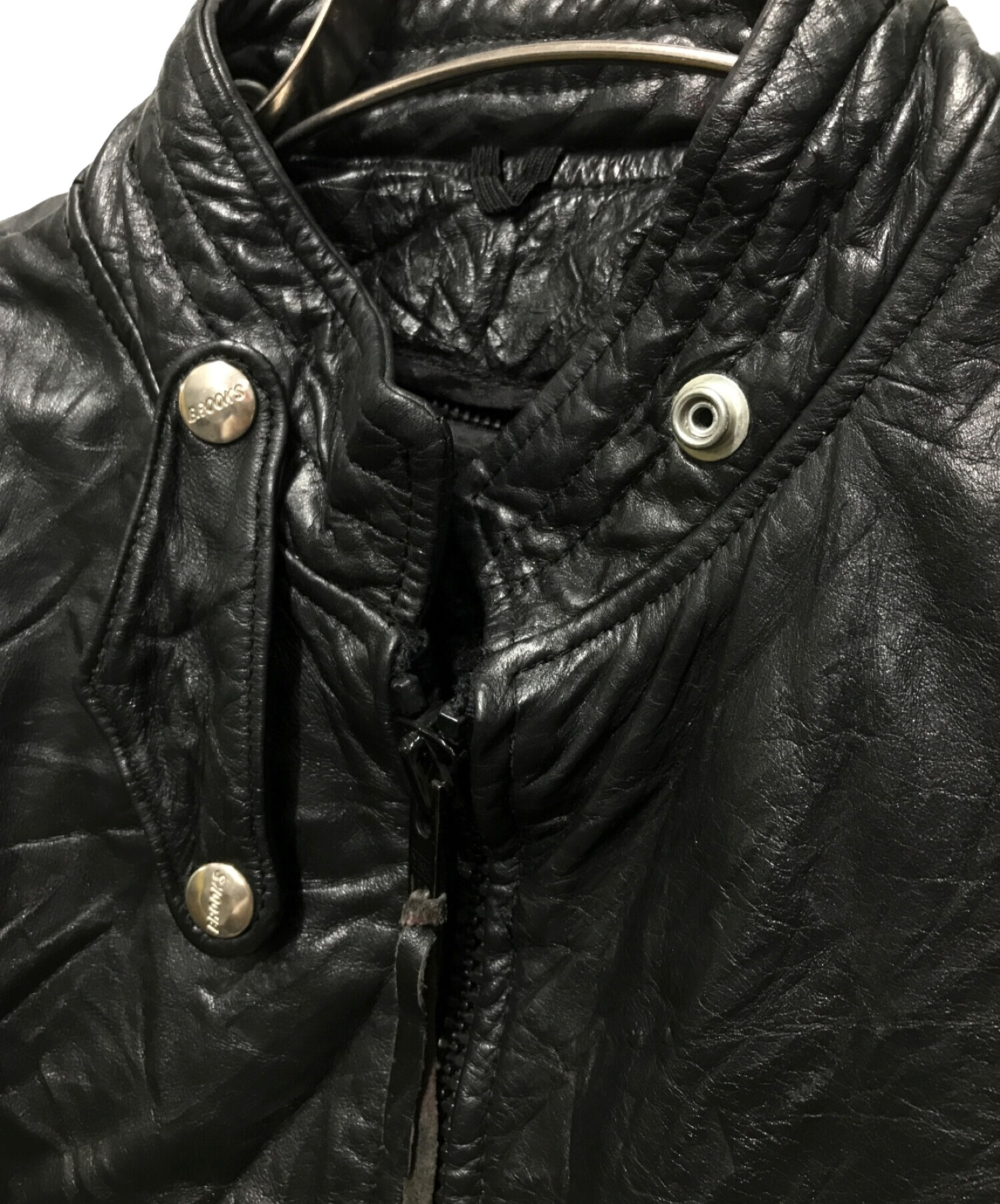 中古・古着通販】BROOKS (ブルックス) 古着ライダースレザージャケット