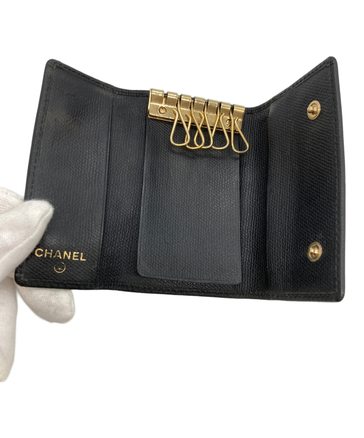 中古・古着通販】CHANEL (シャネル) ココマーク6連キーケース ブラック