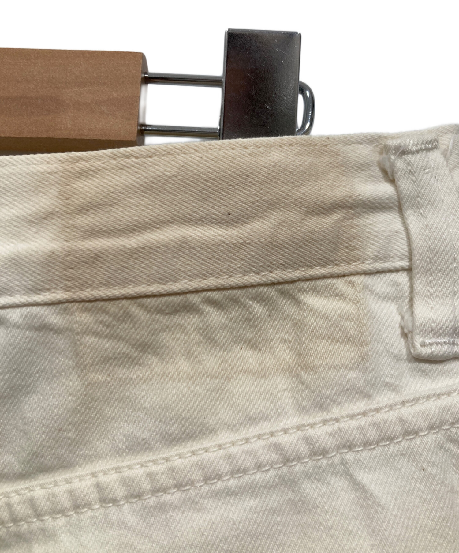 中古・古着通販】GANRYU (ガンリュウ) サルエルホワイトデニムパンツ