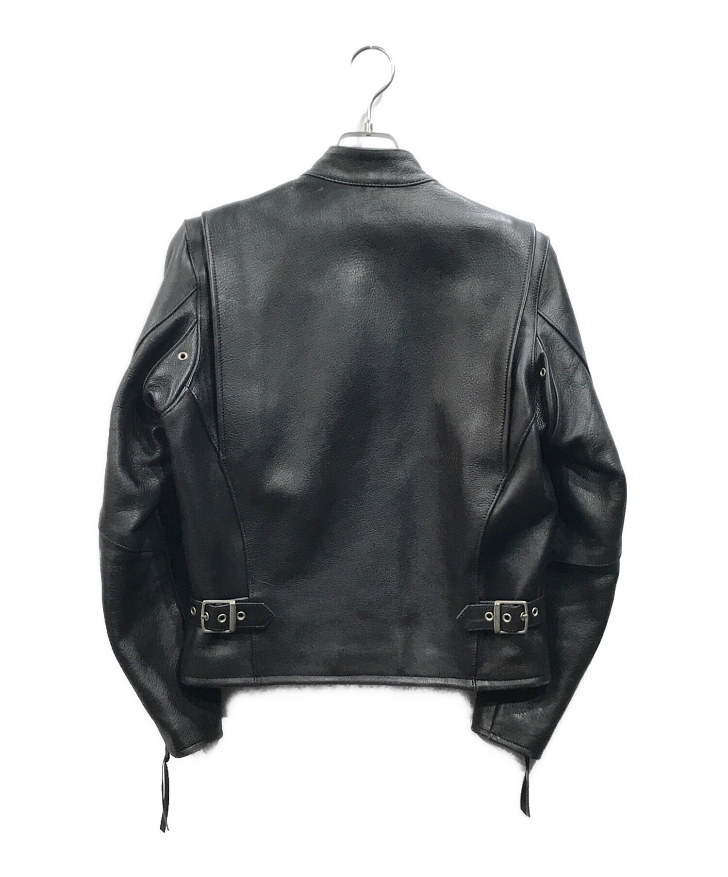 FREEDOM ヴィンテージレザーシングルライダースジャケット 38 ホワイト