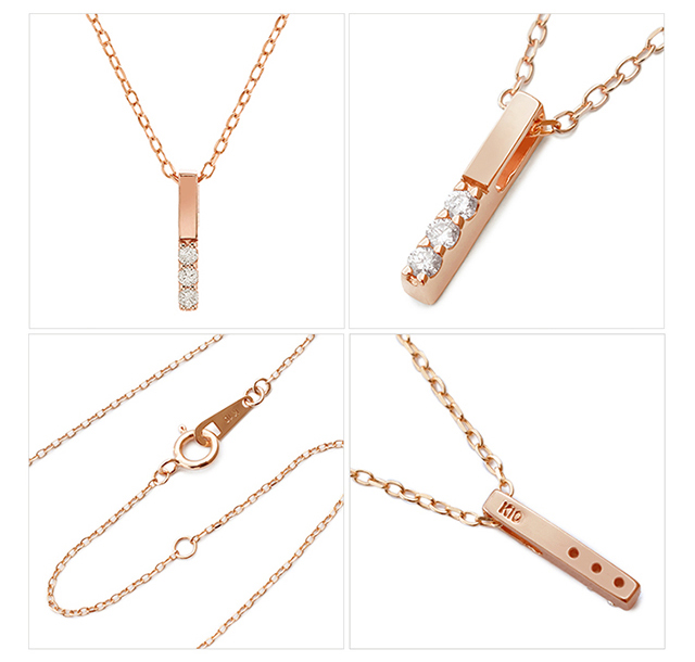 K10ピンクゴールドダイヤモンドネックレス(RPN094-001)|TSUTSUMI