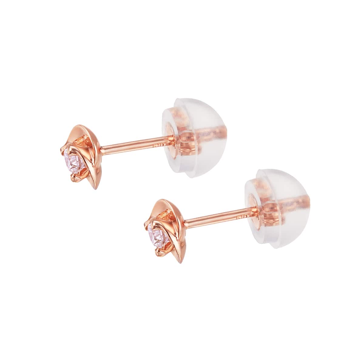 K10ピンクゴールドダイヤモンドピアス: ピアス|TSUTSUMI（ジュエリー