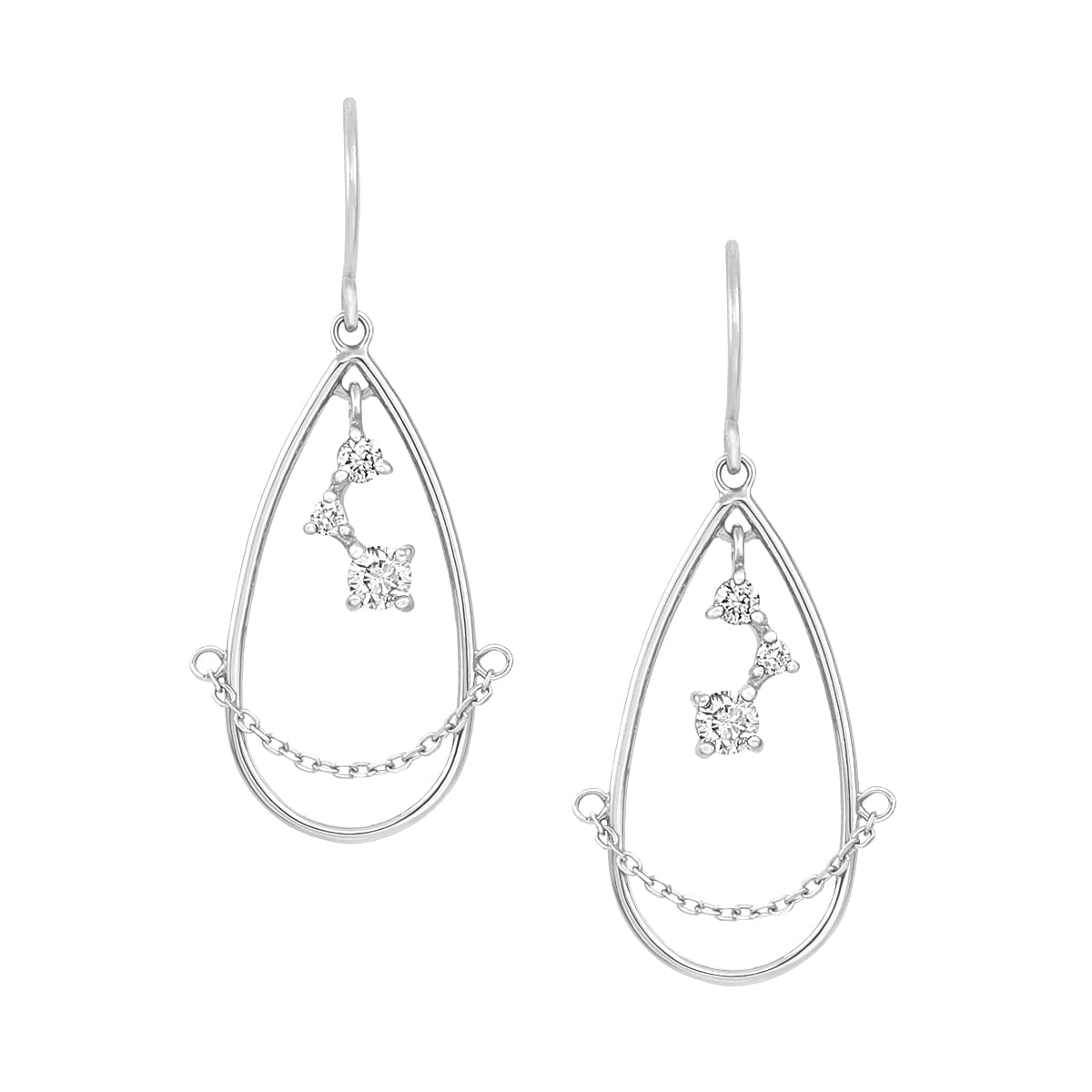 K18ホワイトゴールドダイヤモンドピアス(RPE462-001)|TSUTSUMI