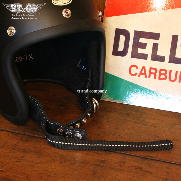 正規品】TT&CO. 500TX 本革Wストラップ ジェットヘルメット TT&CO
