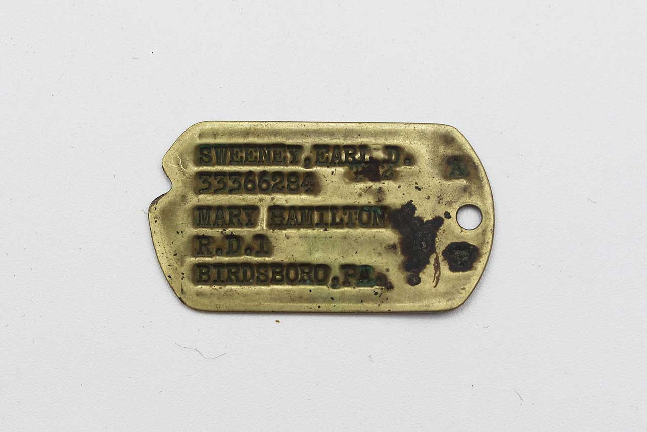 WW2 US Army NoK ID Tag - Birdsboro, PA T42 . FLU5032 - Time