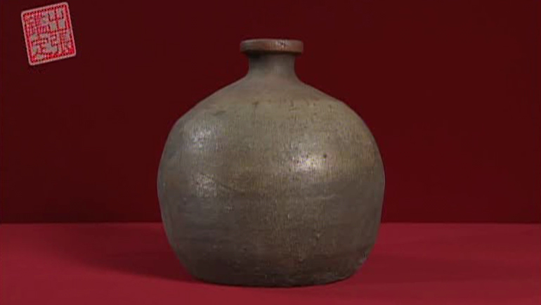 ♢備前焼 献上 糸目 船徳利 献上徳利 分銅印 酒器 江戸時代 置物骨董品