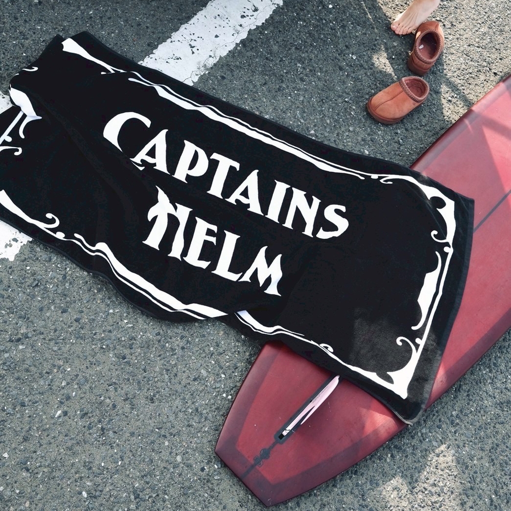キャプテンズヘルム ロゴ ビーチ タオル -イマバリ メイド- | CAPTAINS