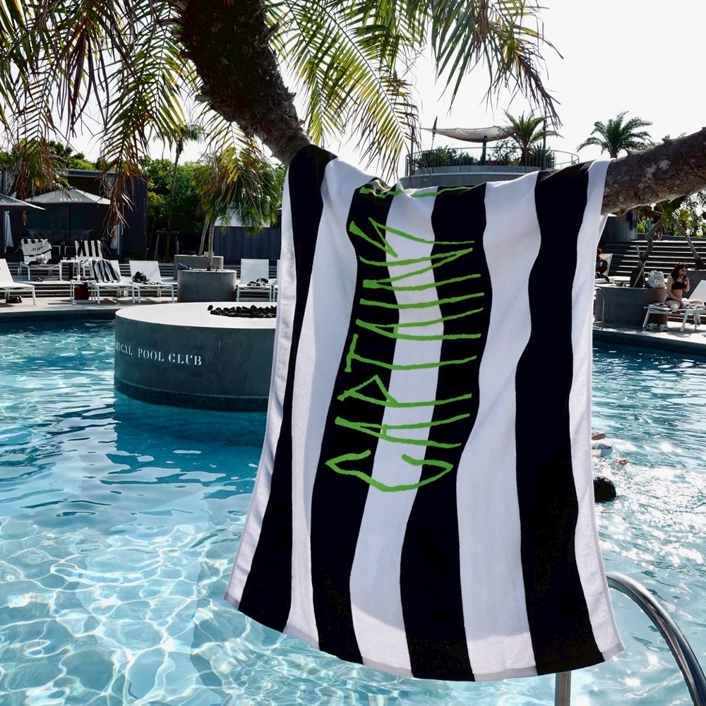 キャプテンズヘルム ロゴ ビーチ タオル -イマバリ メイド- | CAPTAINS