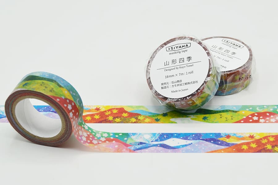 石山商店オリジナルマスキングテープ18mm[山形四季]【ネコポス可】