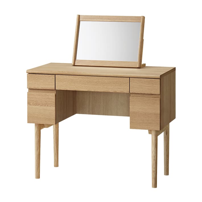 ウニコ/ドレッサー ミラー付き兼キャビネットデスク
