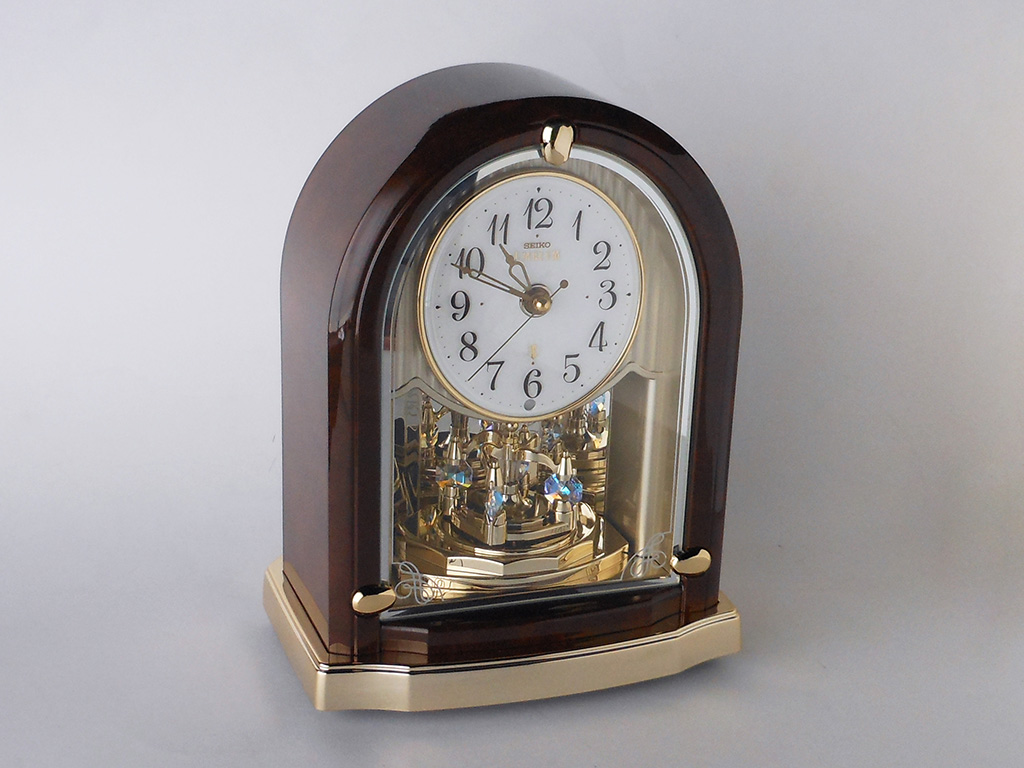 セイコー【エンブレム】スワロフスキー回転飾り付き電波置時計 | 静岡