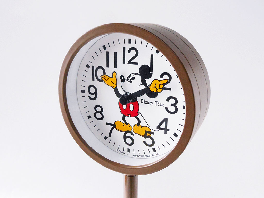 SEIKO＜ディズニー＞FD881B ミッキーマウスのポール型卓上クロック