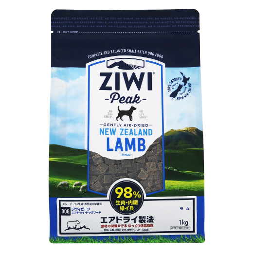 ZiwiPeak エアドライ・ドッグフード ラム 1kg / 送料無料 | 通販