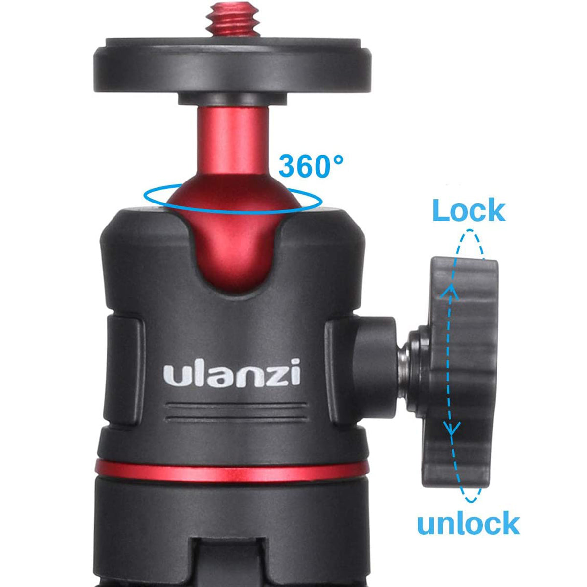 Extendable Handheld Tripod | Silica Grip & 360° Head