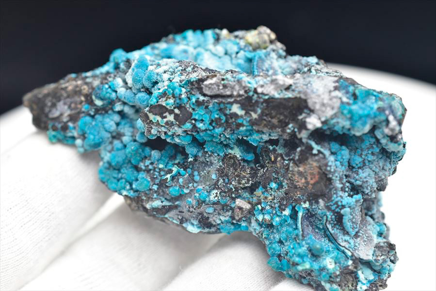 新産鉱物 クリソコラクォーツ（Tentadora鉱山）結晶原石｜アップ