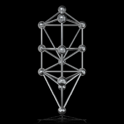 生命の樹 3Dカバラ パドマ 立体カバラ ☆グラデーションゴールド