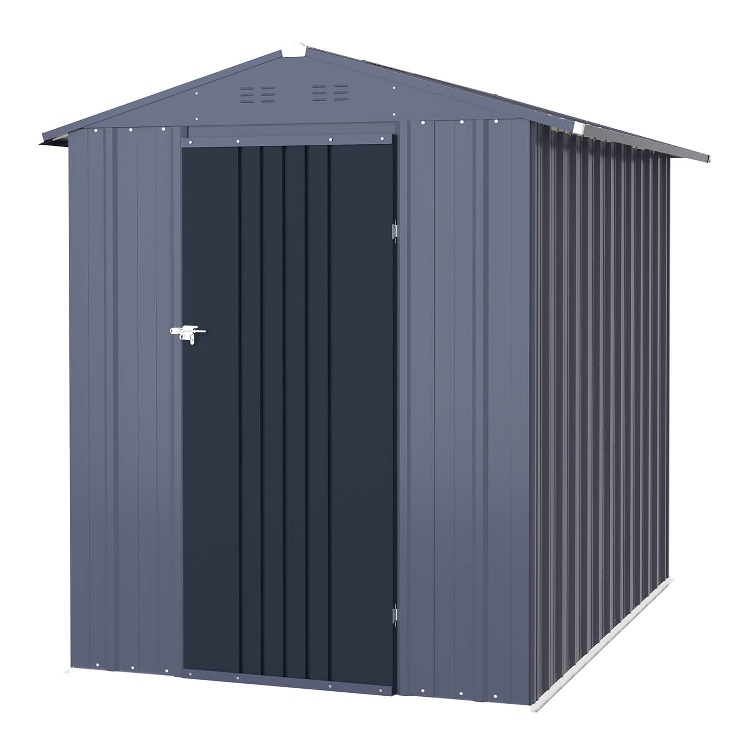 Small Metal Shed with Lockable Door, Air Vents for Lawn, Yard