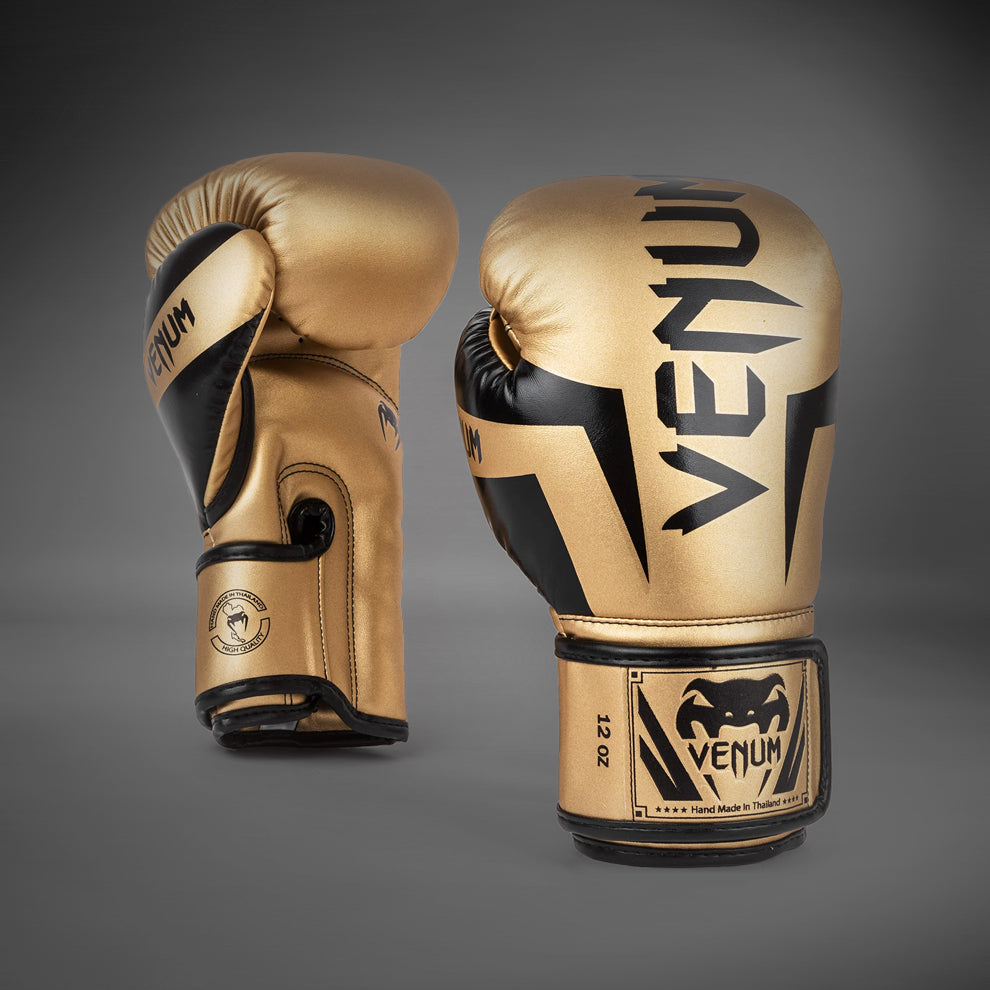 Venum Elite Boxing Gloves - Gold/Black - Venum