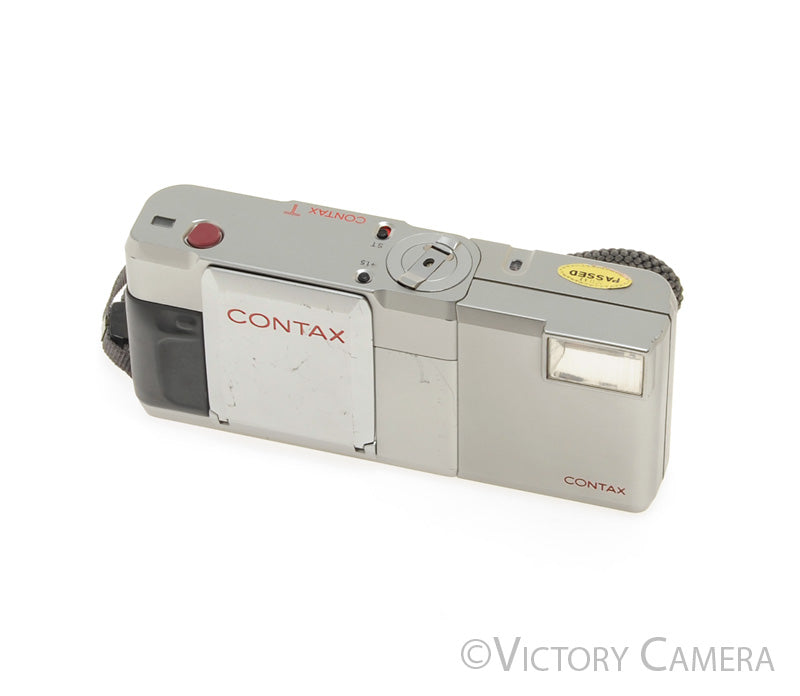 Contax T 35mm Point & Camera w/ 38mm f2.8 T* Sonnar Lens + Flash [EXC]