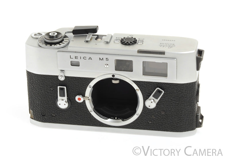 Leica Leitz M5 2 Lug Chrome 35mm Rangefinder Camera Body -Good Meter-