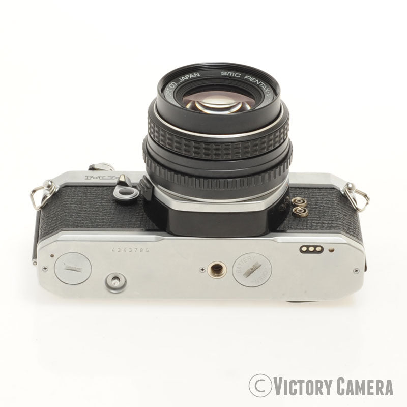 Pentax MX Chrome 35mm Camera w/ 50mm f1.7 Prime Lens -New Seals- [EXC]