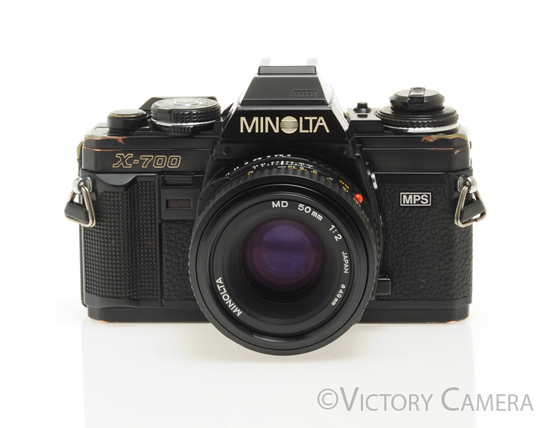 Minolta X-700 X700 Black SLR Film Camera w/ 50mm f2 Lens -New Seals- [